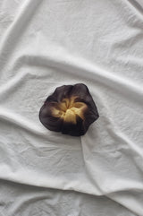 Mini Scrunchie Hand Dyed Silk Organza Brown/Gold Duo