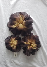 Mega Scrunchie Hand Dyed Gold Brown