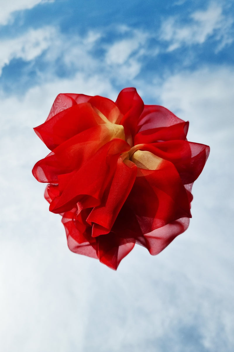 Mega Scrunchie In Gold Red Duo