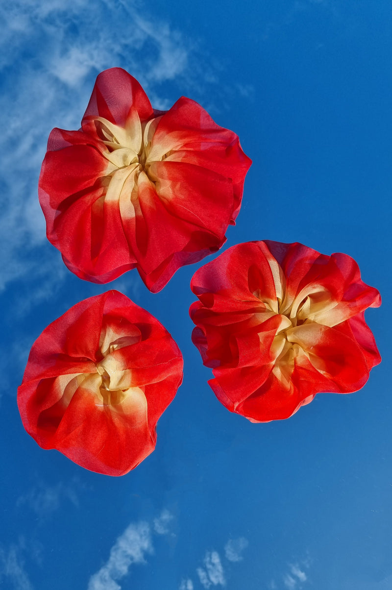 Giga Scrunchie Gold Red Duo