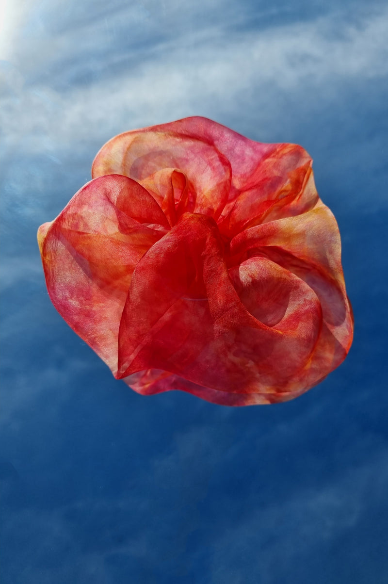 Mini Scrunchie in Tequila Sunrise Tie-Dye