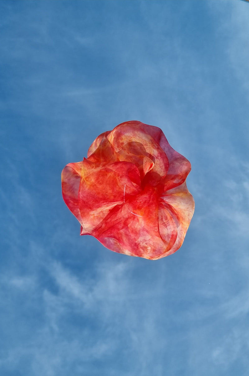 Mini Scrunchie in Tequila Sunrise Tie-Dye