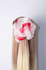 Mega Scrunchie In Fuchsia Petals Ice Dye
