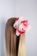 Mega Scrunchie In Fuchsia Petals Ice Dye