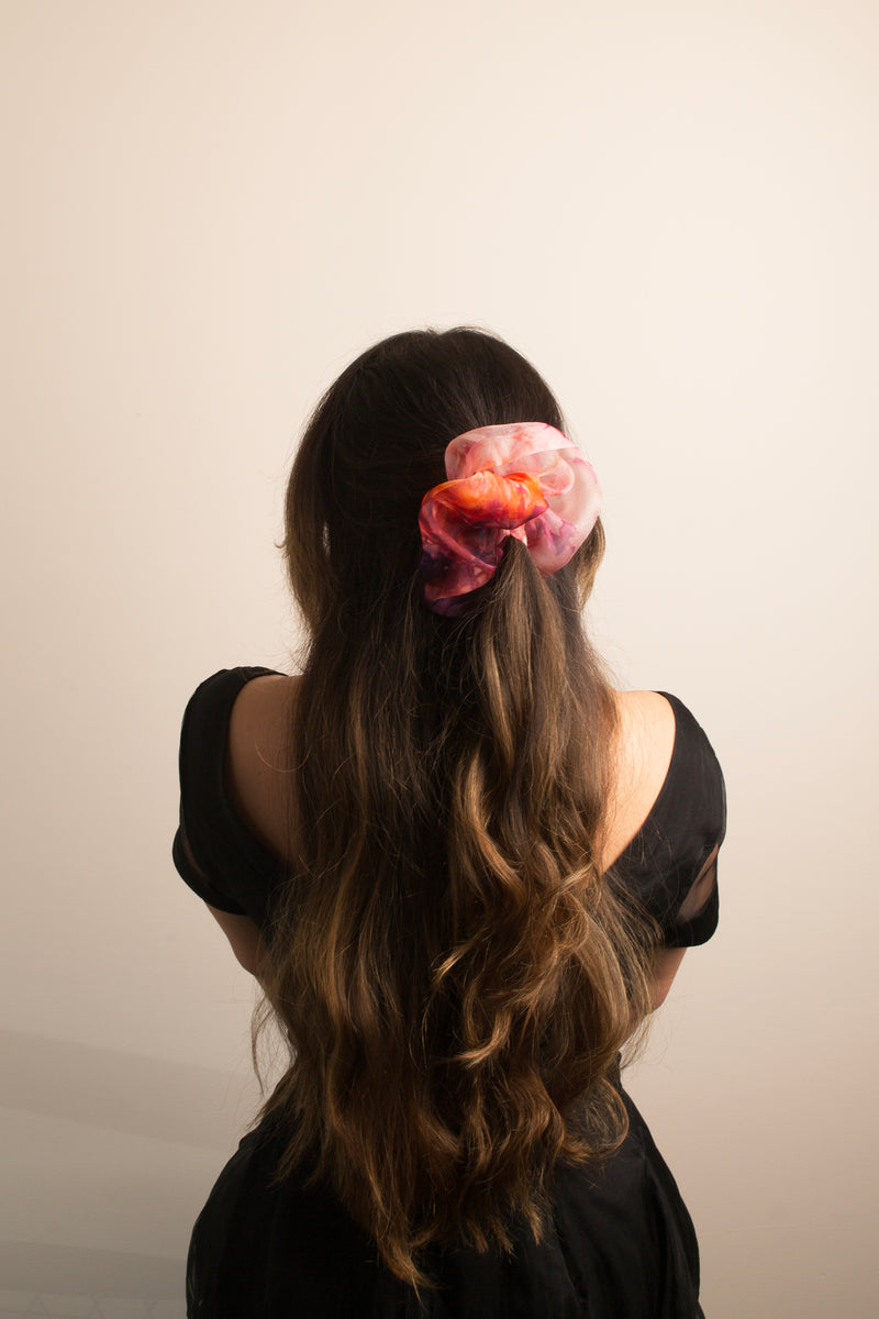 Mini Scrunchie In African Dusk Dye