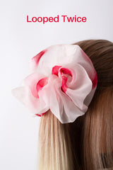 Mega Scrunchie In Fuchsia Petals Ice Dye
