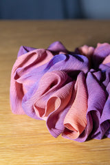 Micro Scrunchie In Purple Orange Reverse Tie-Dye