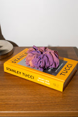 Micro Scrunchie In Purple Orange Reverse Tie-Dye
