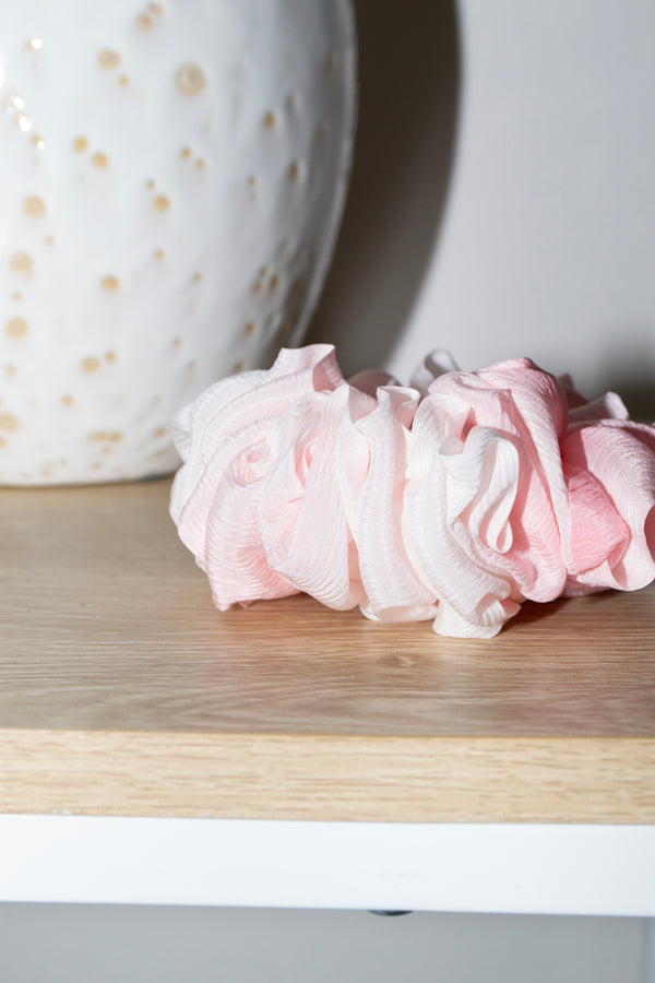 Micro Scrunchie In Candy Pink Tie-Dye