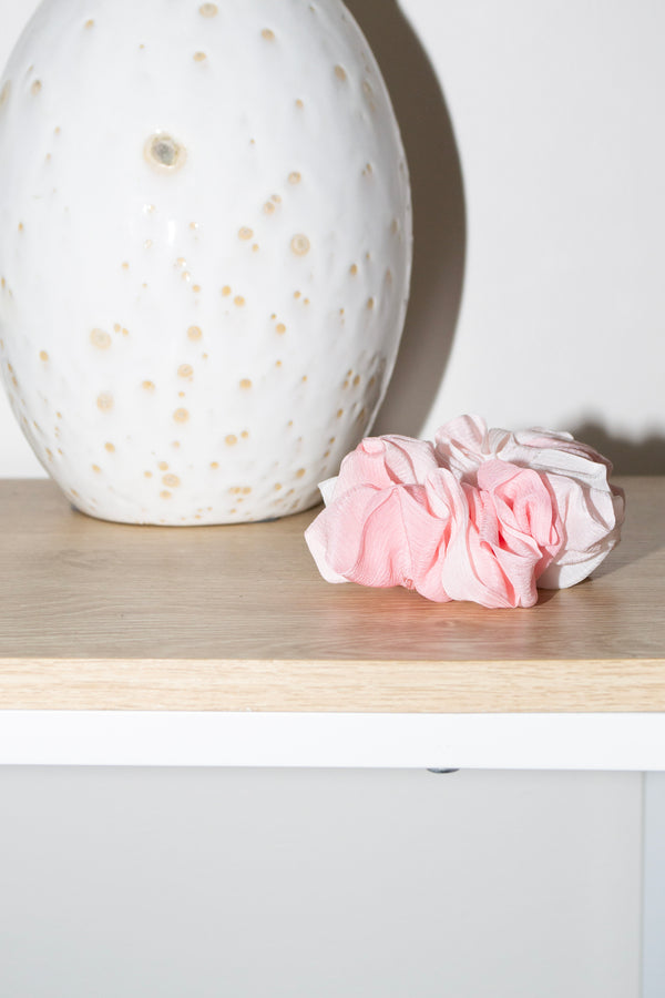 Micro Scrunchie In Candy Pink Tie-Dye