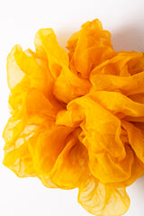 Micro Scrunchie In Yellow Poppy Crush Dye