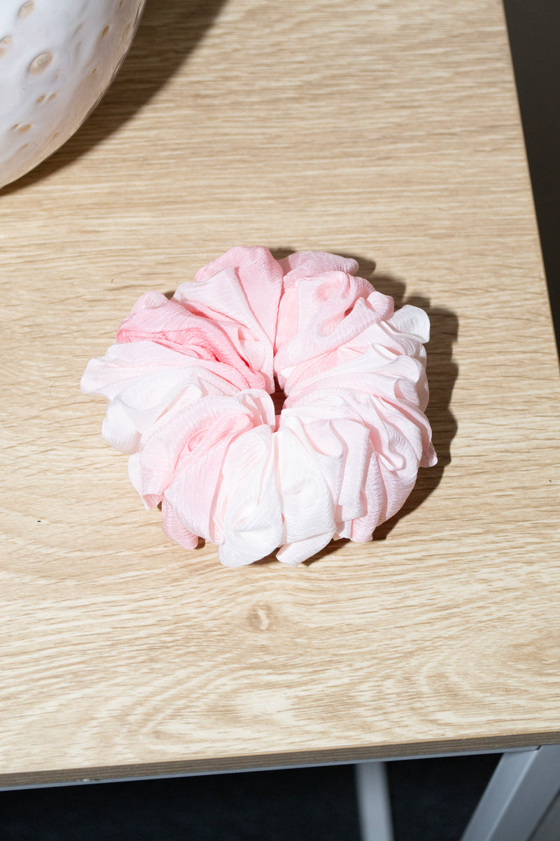 Micro Scrunchie In Candy Pink Tie-Dye