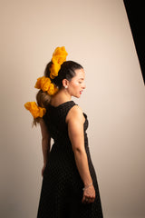 Giga Scrunchie in Yellow Poppy Crush Dye