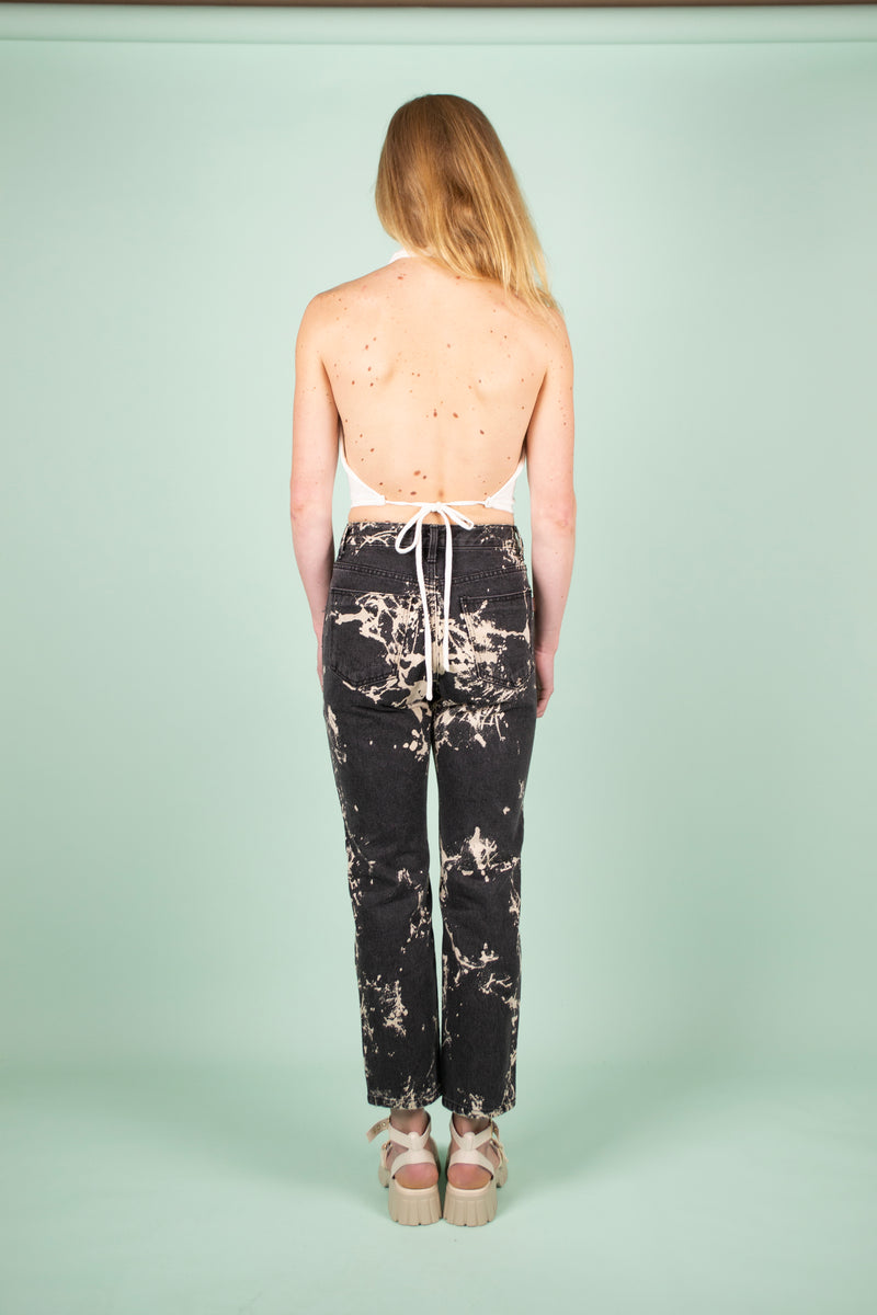 Bleach/Reverse Mixed Tie-Dye Jeans Maximum Fade