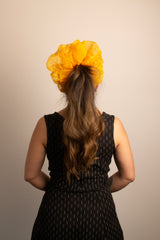 Giga Scrunchie in Yellow Poppy Crush Dye