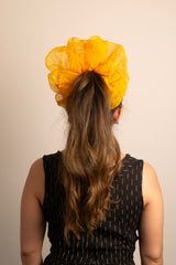 Giga Scrunchie in Yellow Poppy Crush Dye