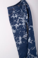Reverse Stain Tie-Dye Jeans In Blue Wrangler - ONE-OFF