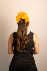 Mega Scrunchie In Yellow Poppy Crush Dye