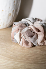 Micro Scrunchie In Taupe Grey Double Tie-Dye