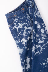 Reverse Stain Tie-Dye Jeans In Blue Wrangler - ONE-OFF