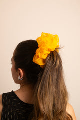 Mini Scrunchie In Yellow Poppy Crush Dye