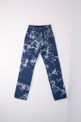 Reverse Stain Tie-Dye Jeans In Blue Wrangler - ONE-OFF