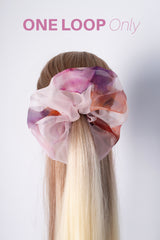 Mini Scrunchie In Rose Brown Ice Dye