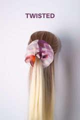 Mini Scrunchie In Rose Brown Ice Dye