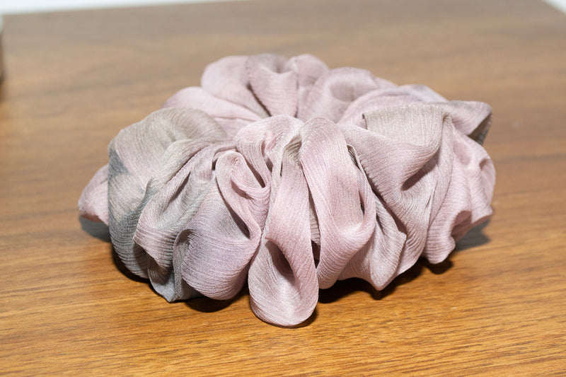 Micro Scrunchie In Antique Rose Reverse Tie-Dye