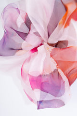 Mini Scrunchie In Rose Brown Ice Dye