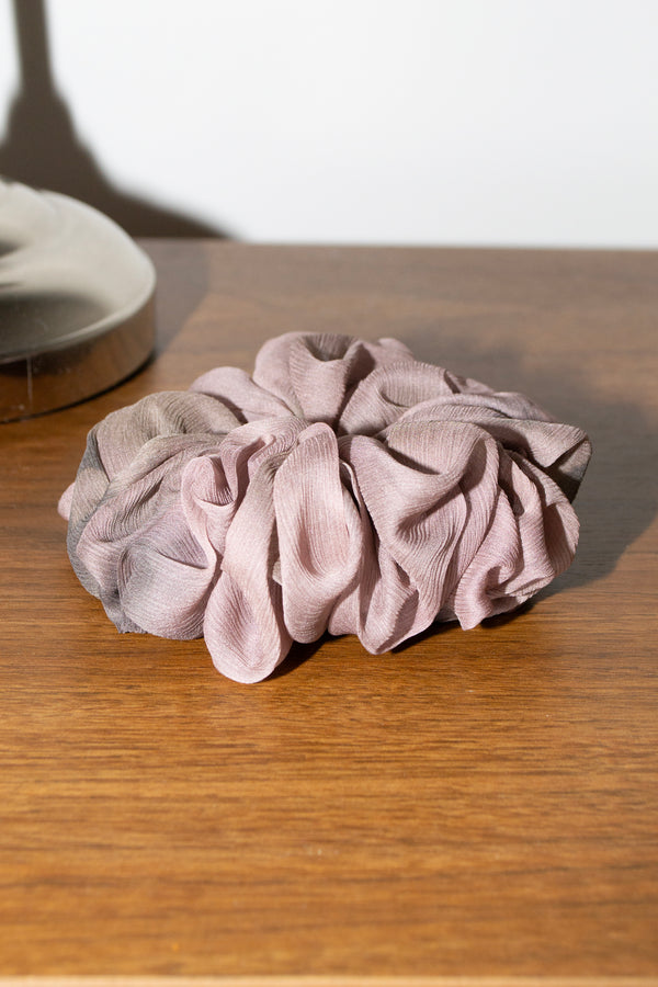 Micro Scrunchie In Antique Rose Reverse Tie-Dye