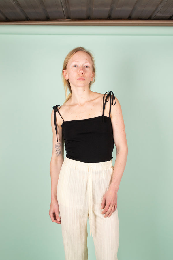 Upcycled Knit Crop Top with Straps
