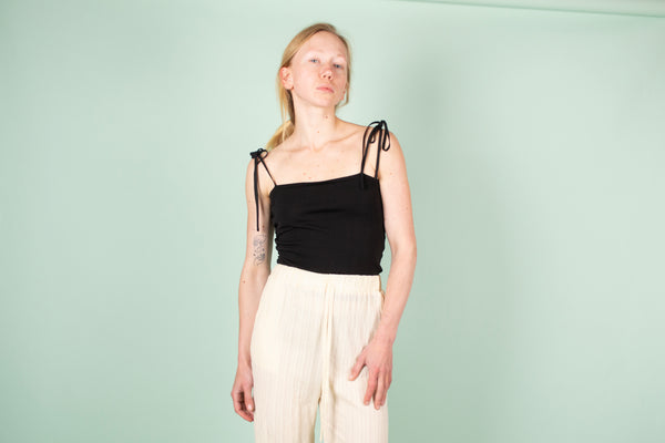 Upcycled Knit Crop Top with Straps