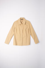 Cotton Long Sleeves Hand-Dyed Brown Shirt