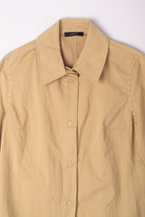 Cotton Long Sleeves Hand-Dyed Brown Shirt