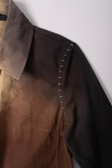 Cotton Long Sleeves Hand-Dyed Brown Shirt