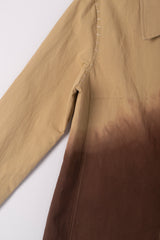 Cotton Long Sleeves Hand-Dyed Brown Shirt