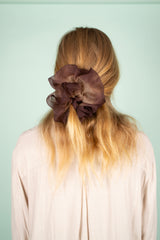 Mega Scrunchie In Beige Taupe Duo