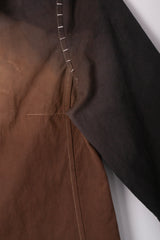 Cotton Long Sleeves Hand-Dyed Brown Shirt