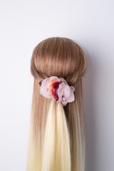 Micro Scrunchie In Rose Brown Ice Dye