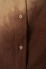 Cotton Long Sleeves Hand-Dyed Brown Shirt