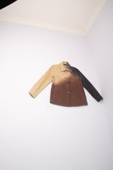 Cotton Long Sleeves Hand-Dyed Brown Shirt