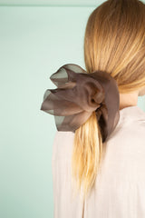 Giga Scrunchie In Beige Taupe Duo