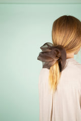 Giga Scrunchie In Beige Taupe Duo