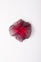 Mini Scrunchie In Blood Plum Dip Dye
