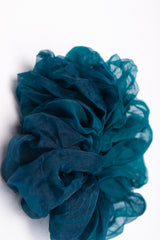 Micro Scrunchie In Deep Teal Crush Dye