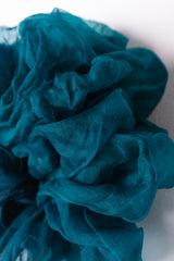 Micro Scrunchie In Deep Teal Crush Dye