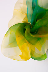 Mini Scrunchie In Golden Wattle Ice Dye