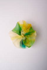 Mini Scrunchie In Golden Wattle Ice Dye