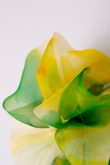 Mini Scrunchie In Golden Wattle Ice Dye